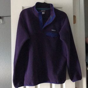 Purple and blue Synchilla Patagonia pullover